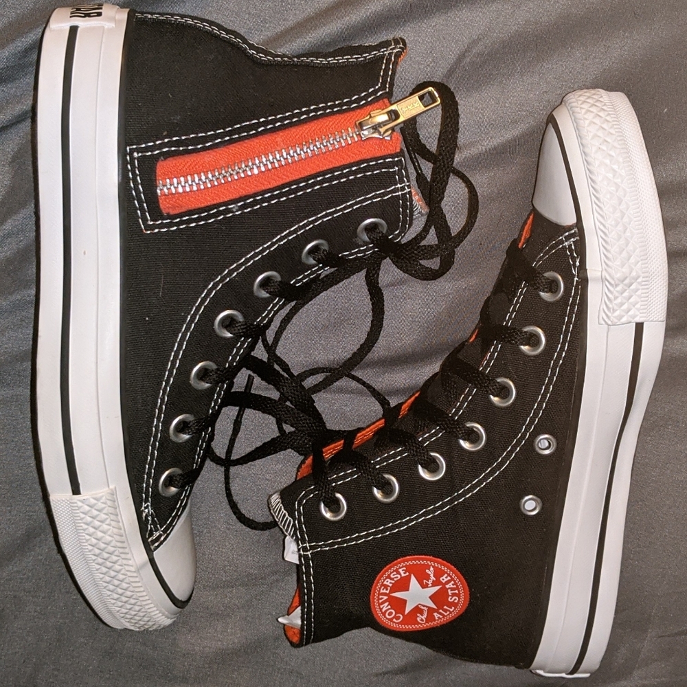 Women's converse side zip high top sneakers